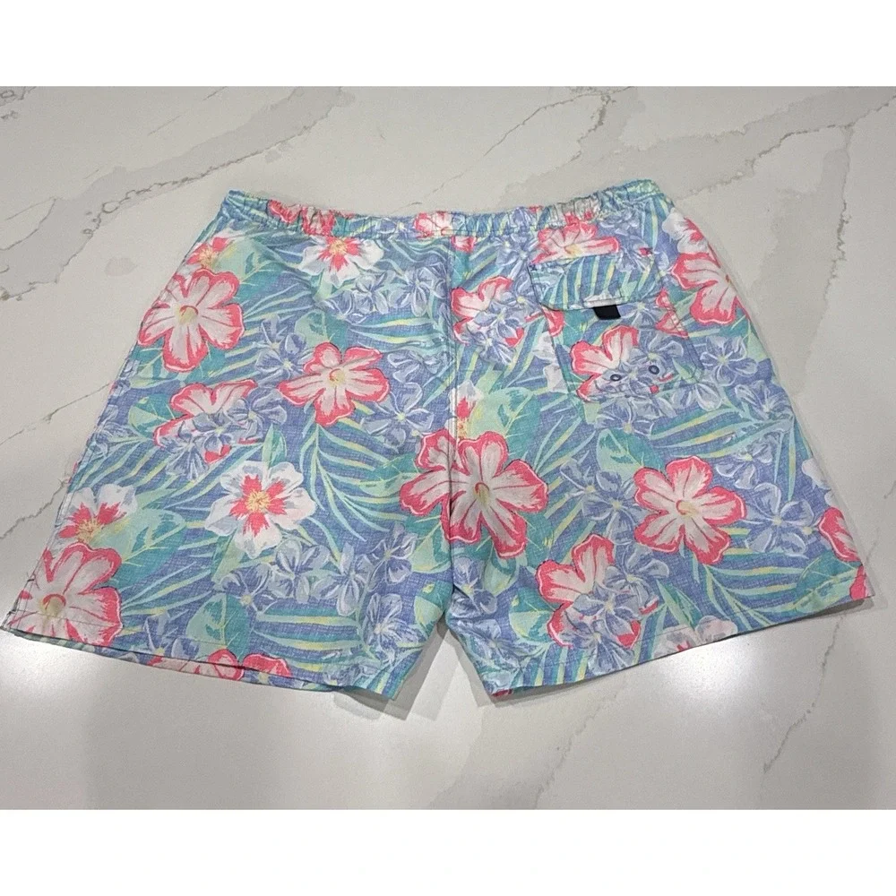Vineyard Vines Swim Trunks Mens XL Multicolor Tropical Floral Pockets Liner‎